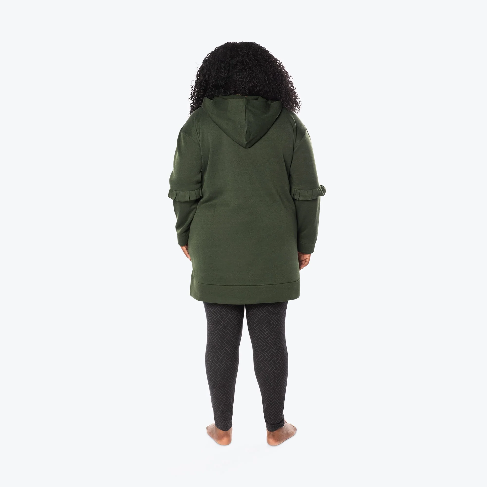 Peekaboo Sweater Fleece Tunic Hoodie - Image 105