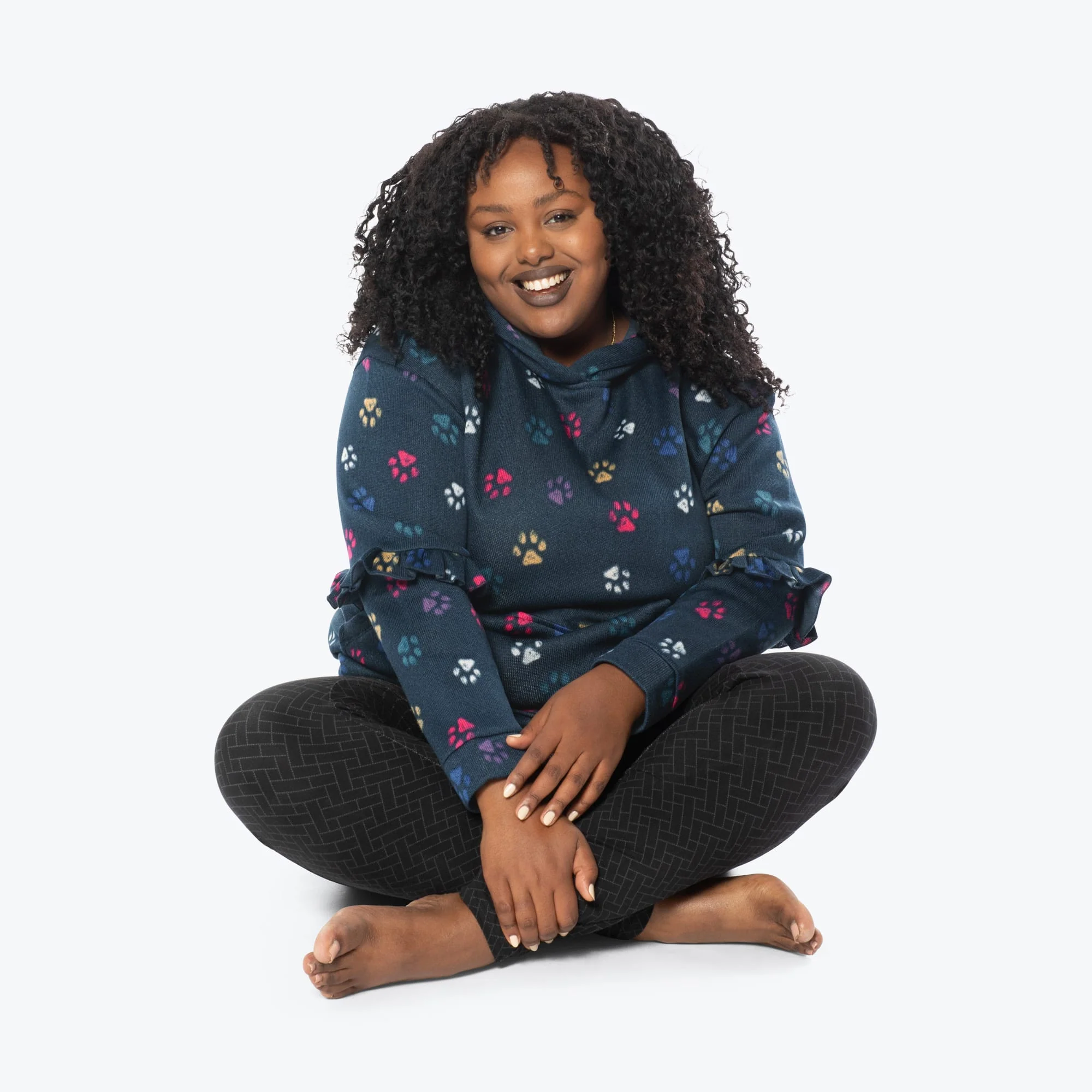 Peekaboo Sweater Fleece Tunic Hoodie - Image 115