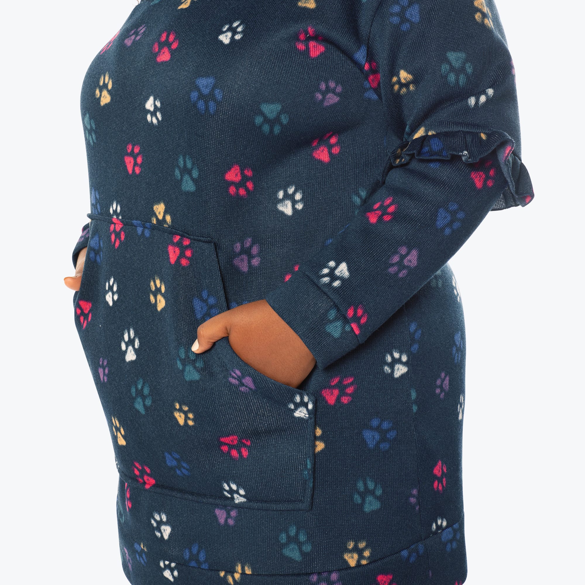 Peekaboo Sweater Fleece Tunic Hoodie - Image 116