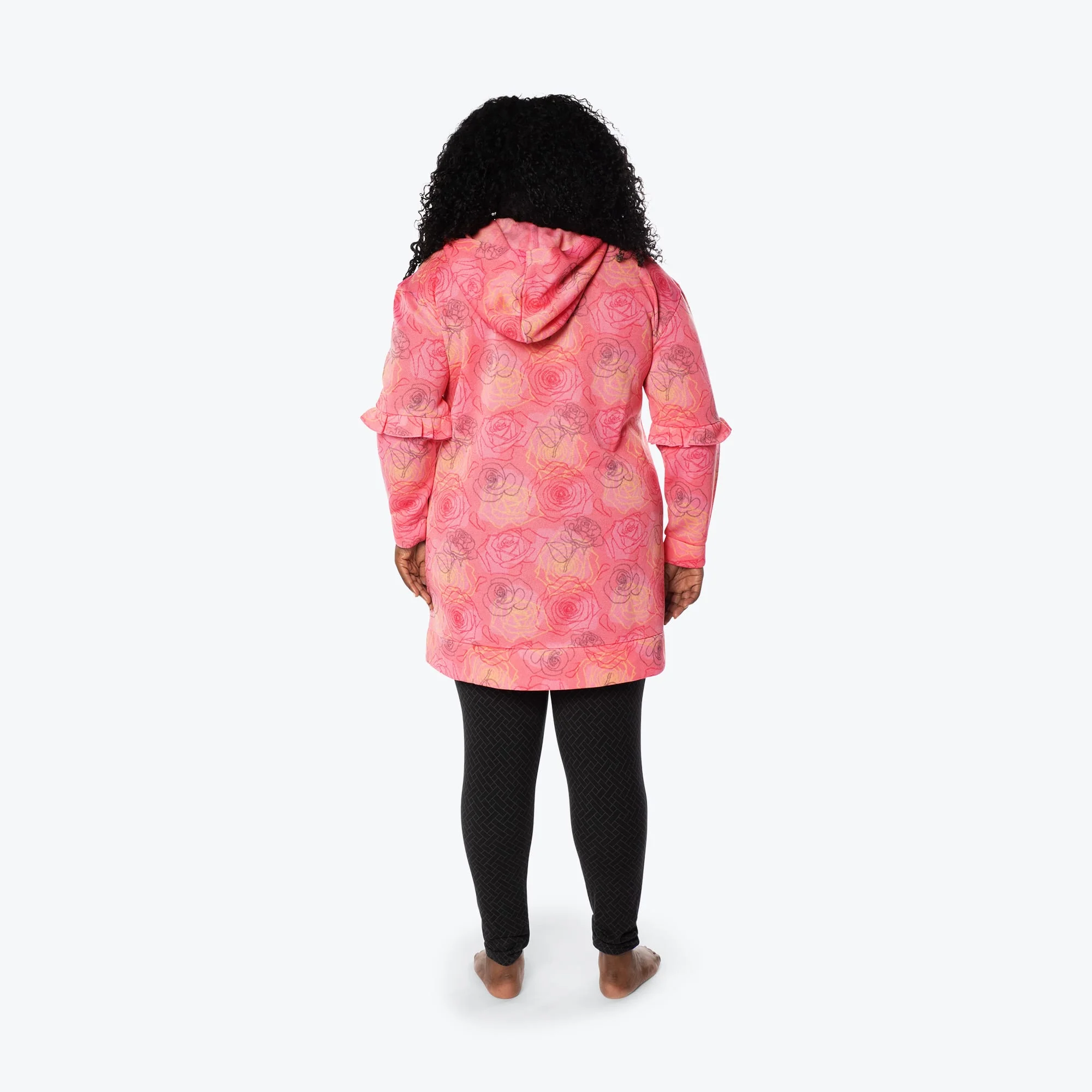 Peekaboo Sweater Fleece Tunic Hoodie - Image 120