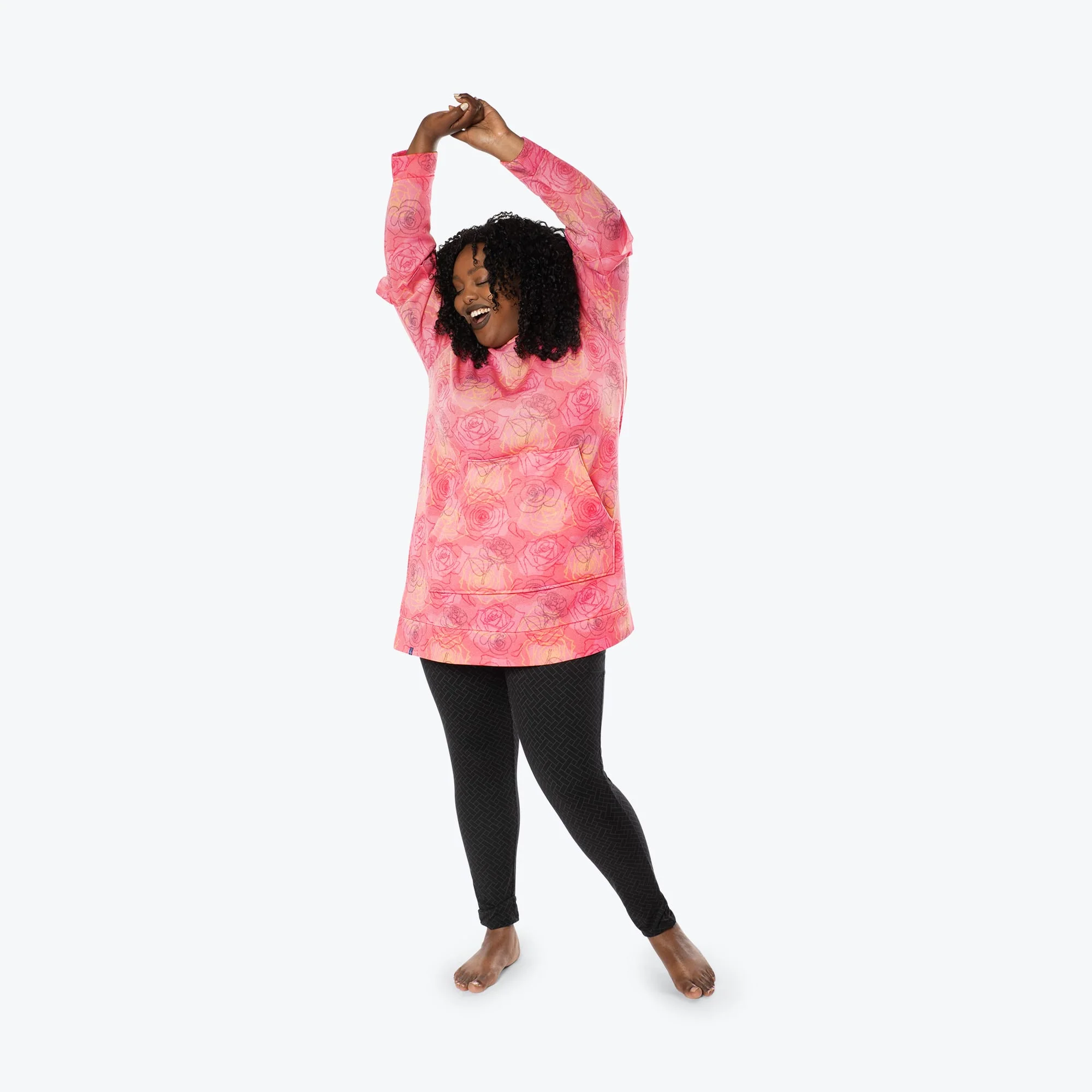 Peekaboo Sweater Fleece Tunic Hoodie - Image 121