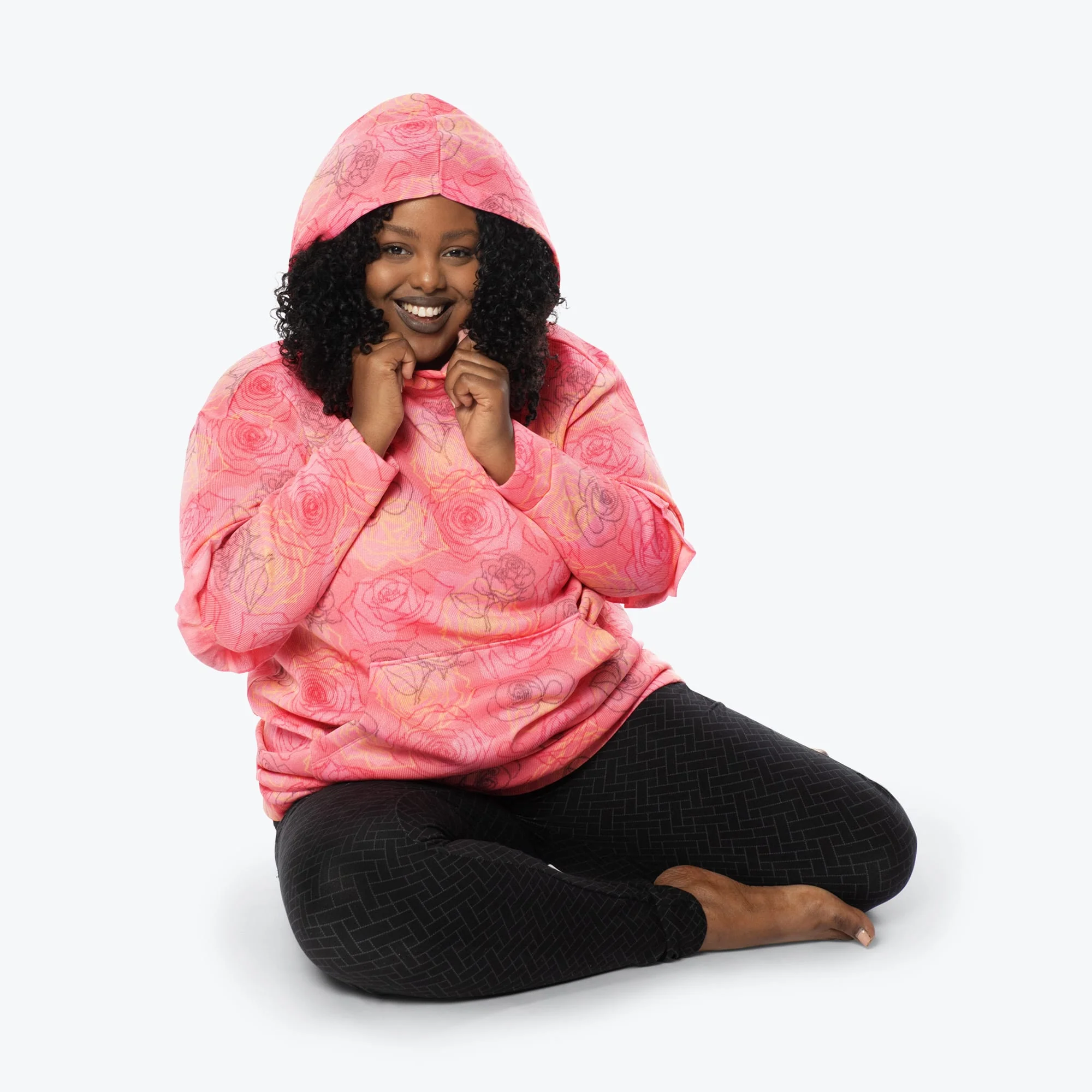 Peekaboo Sweater Fleece Tunic Hoodie - Image 123