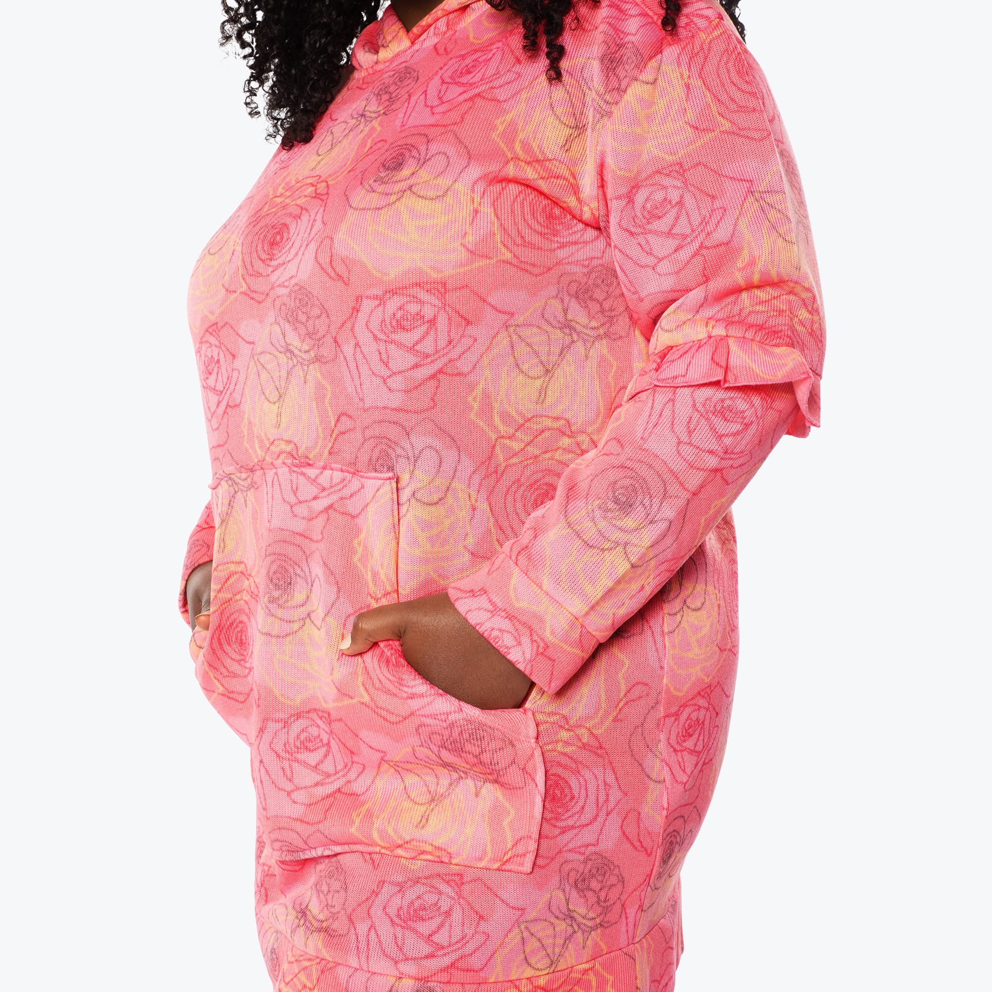 Peekaboo Sweater Fleece Tunic Hoodie - Image 124