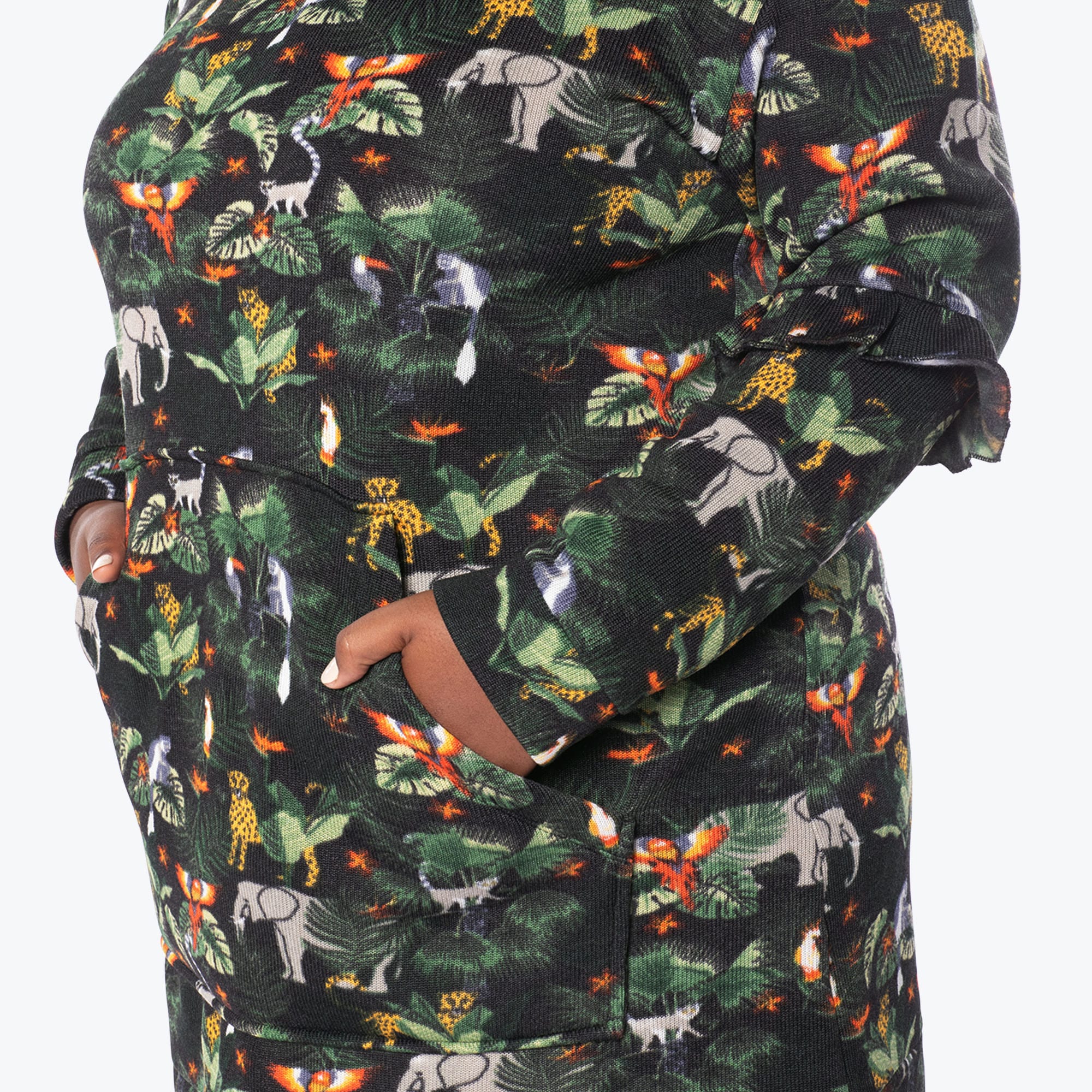 Peekaboo Sweater Fleece Tunic Hoodie - Image 133