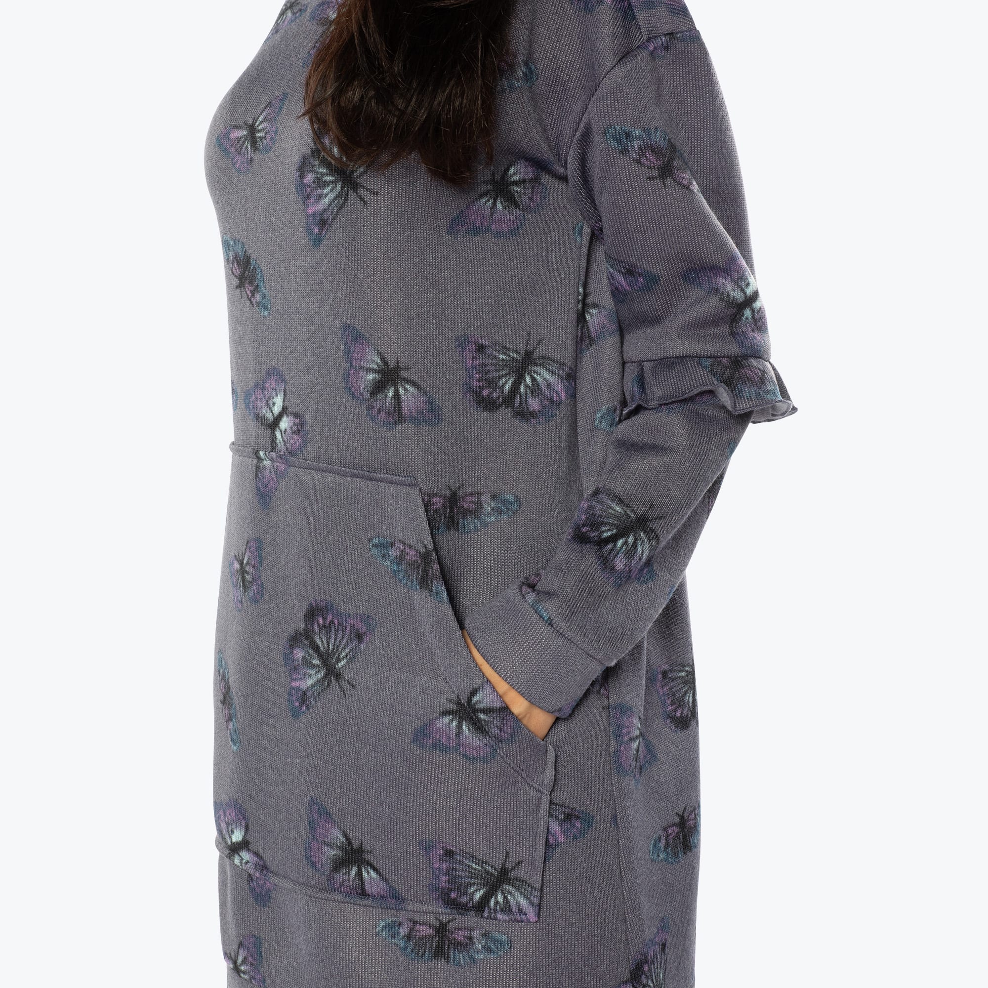 Peekaboo Sweater Fleece Tunic Hoodie - Image 23