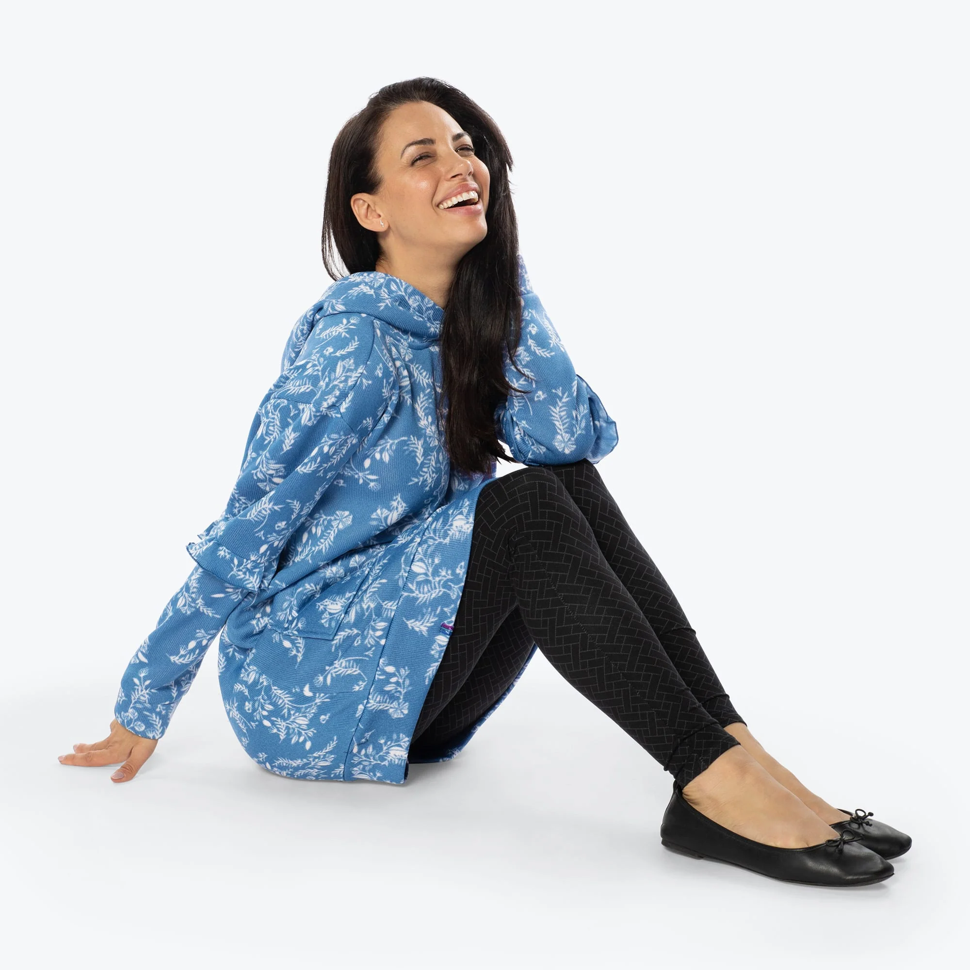 Peekaboo Sweater Fleece Tunic Hoodie - Image 37