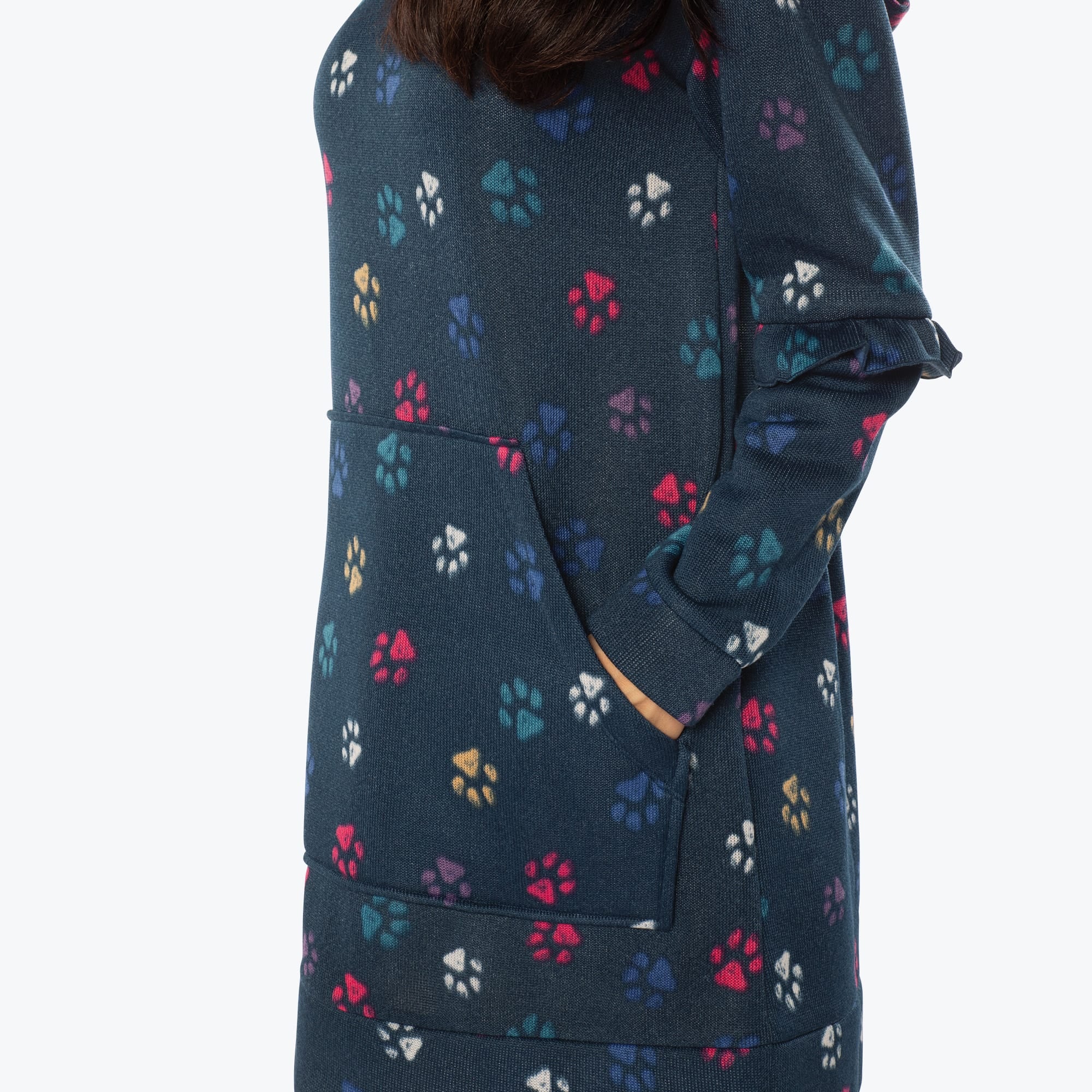 Peekaboo Sweater Fleece Tunic Hoodie - Image 55