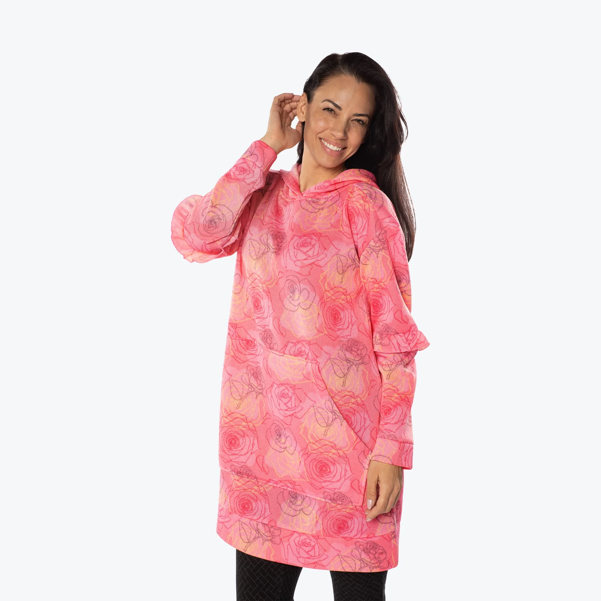 Peekaboo Sweater Fleece Tunic Hoodie - Image 58