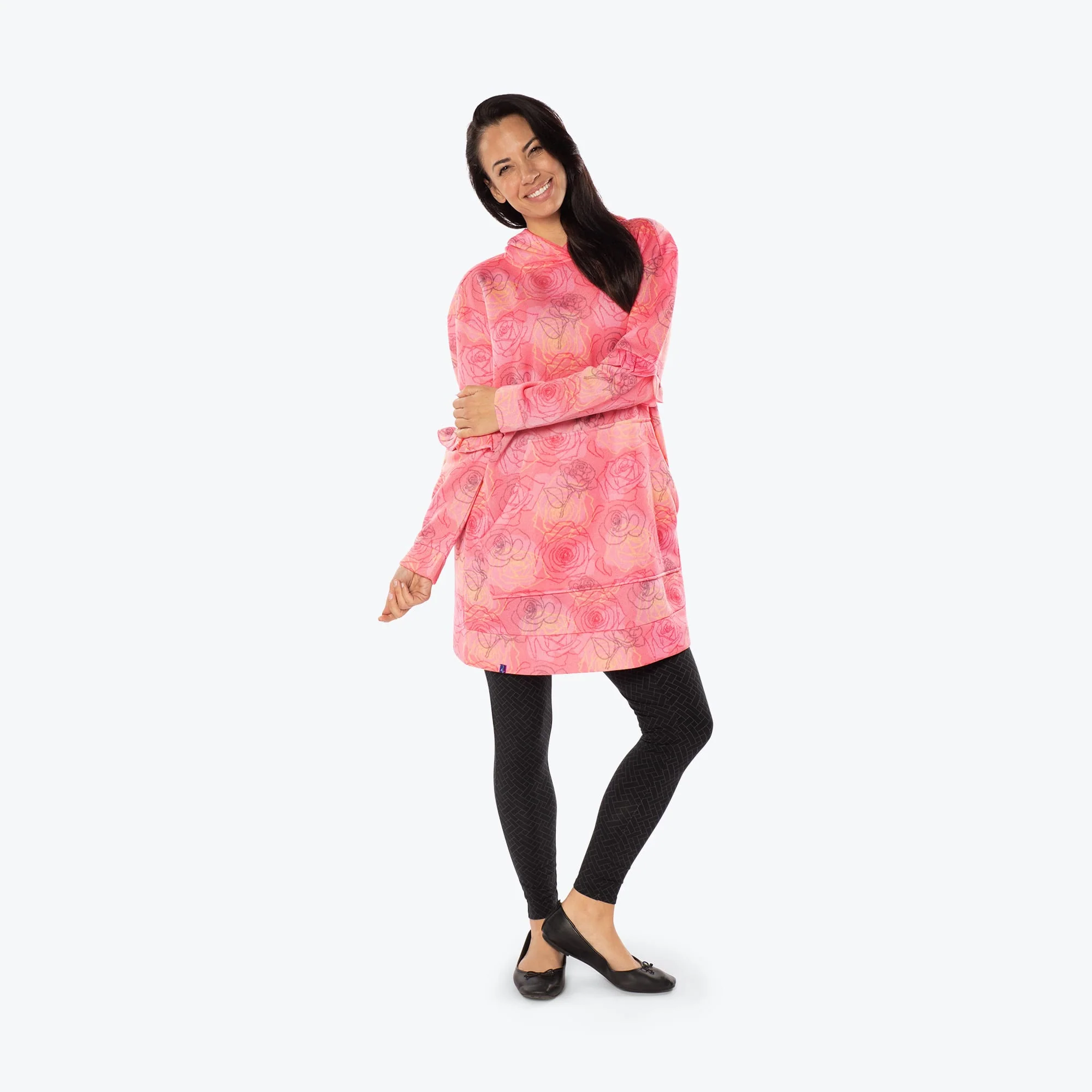 Peekaboo Sweater Fleece Tunic Hoodie - Image 61