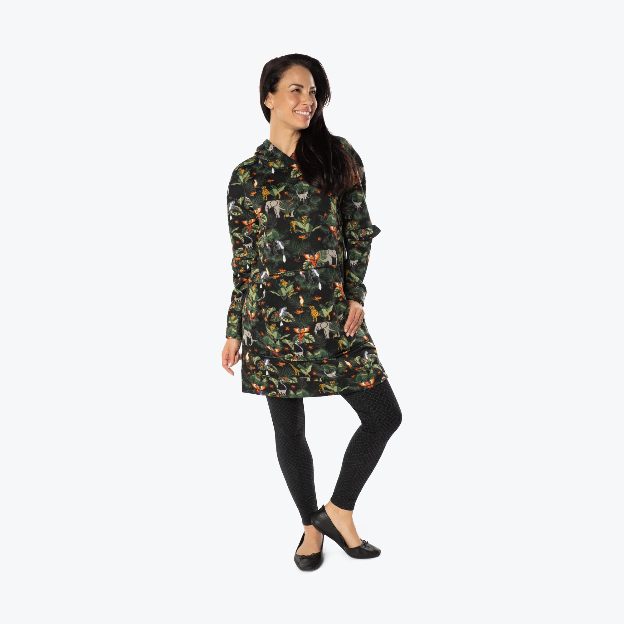 Peekaboo Sweater Fleece Tunic Hoodie - Image 69