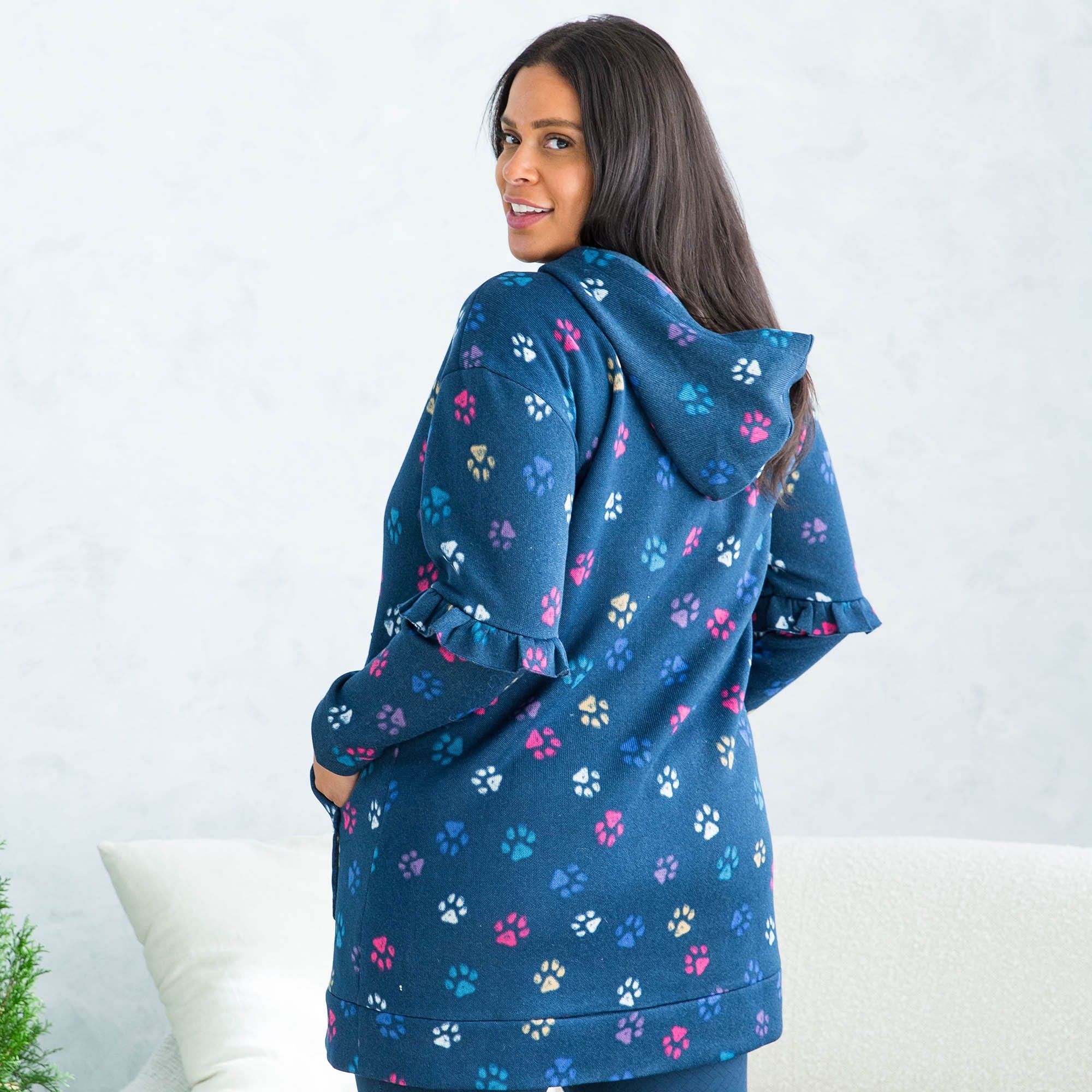 Peekaboo Sweater Fleece Tunic Hoodie - Image 7
