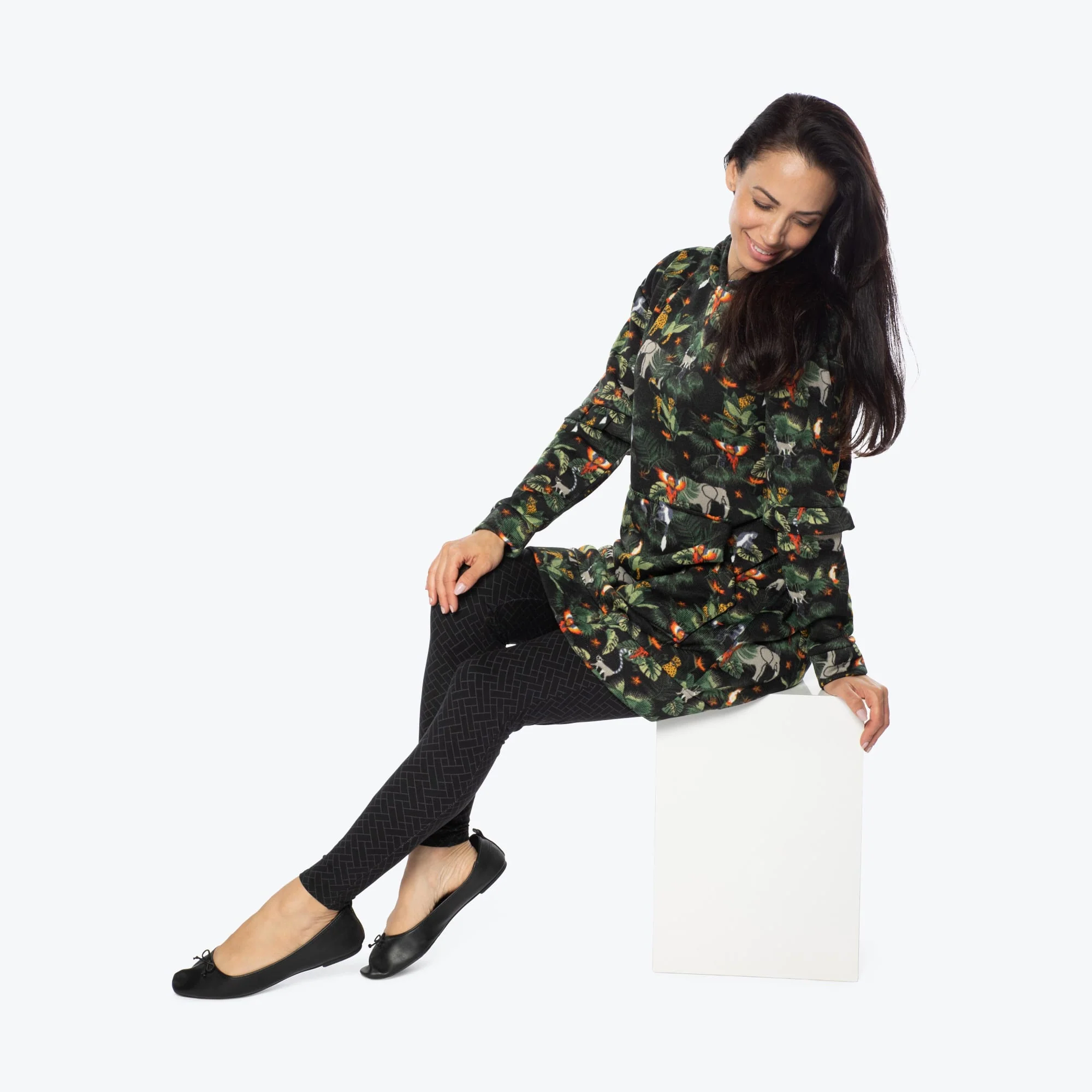 Peekaboo Sweater Fleece Tunic Hoodie - Image 70