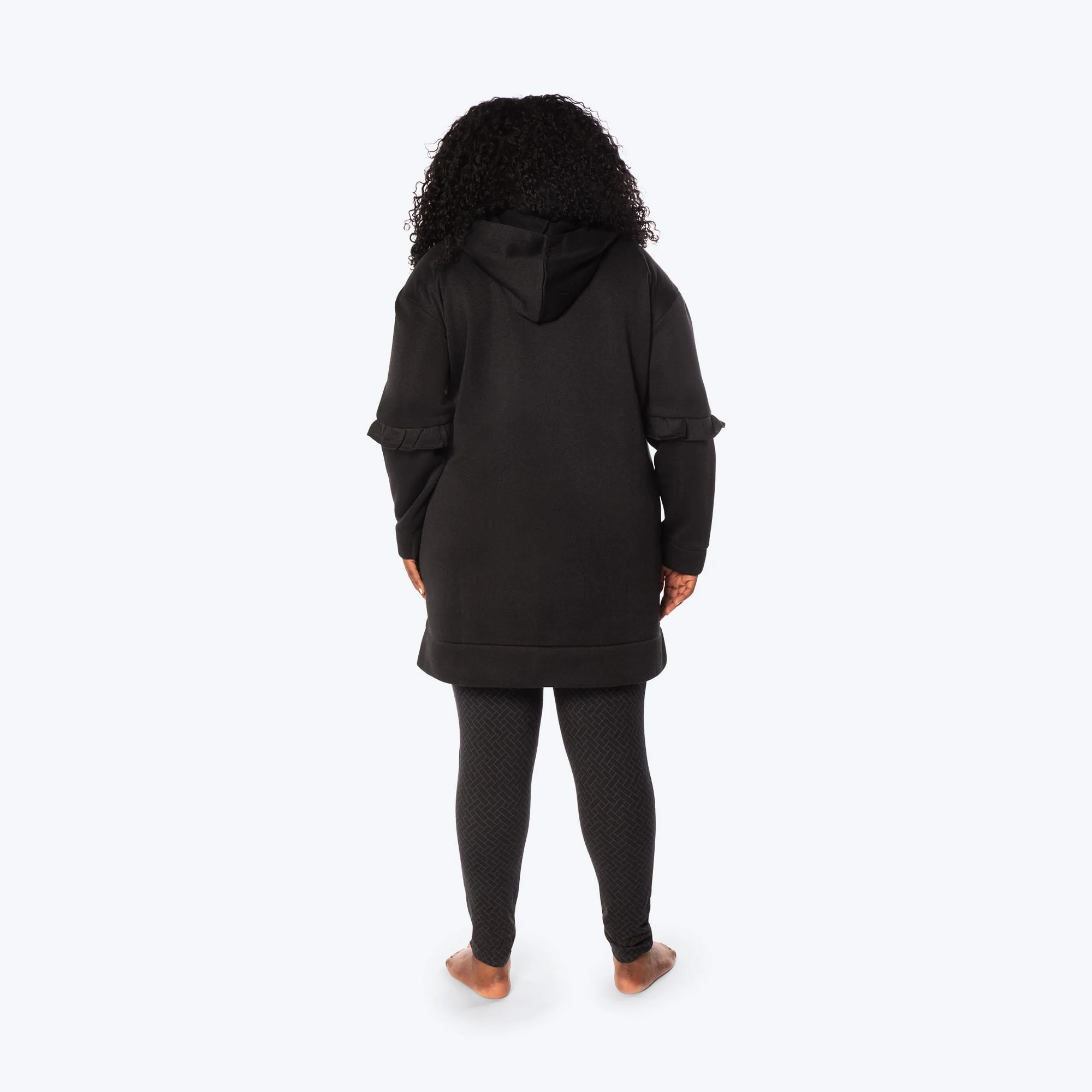 Peekaboo Sweater Fleece Tunic Hoodie - Image 76