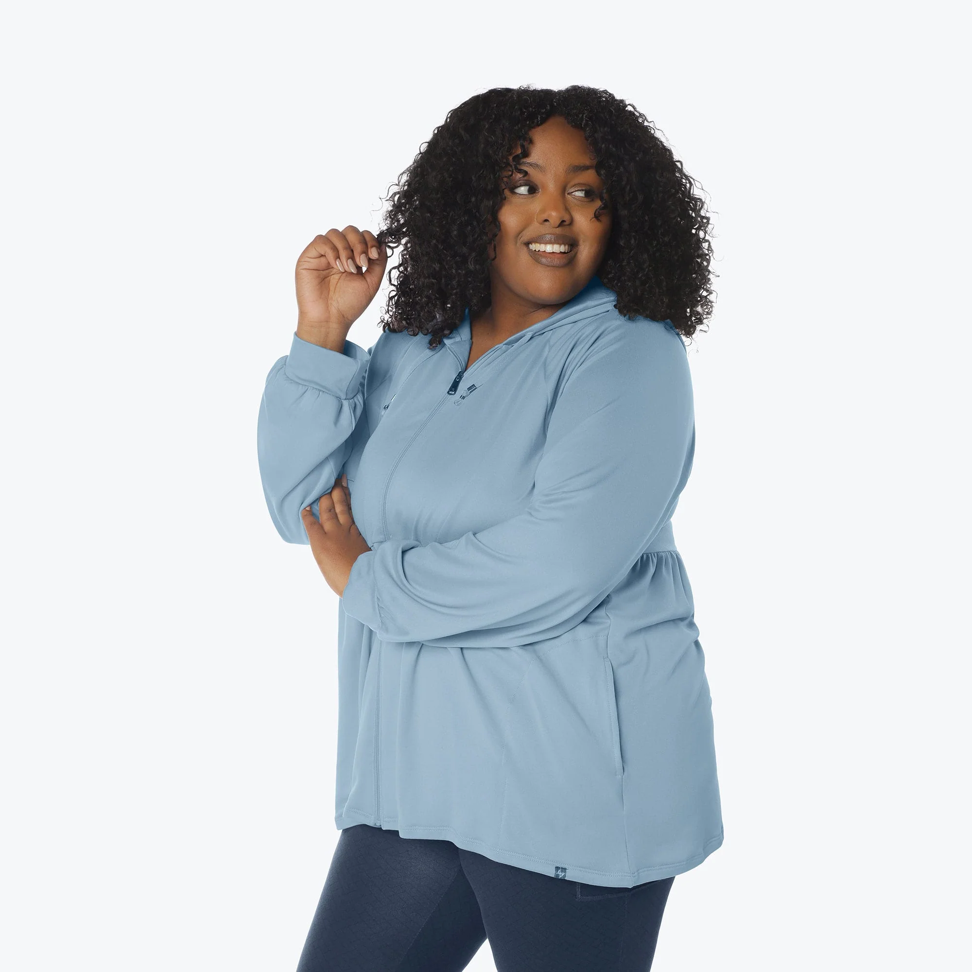 Shimmy Brushed Jersey Zip Up - Image 32