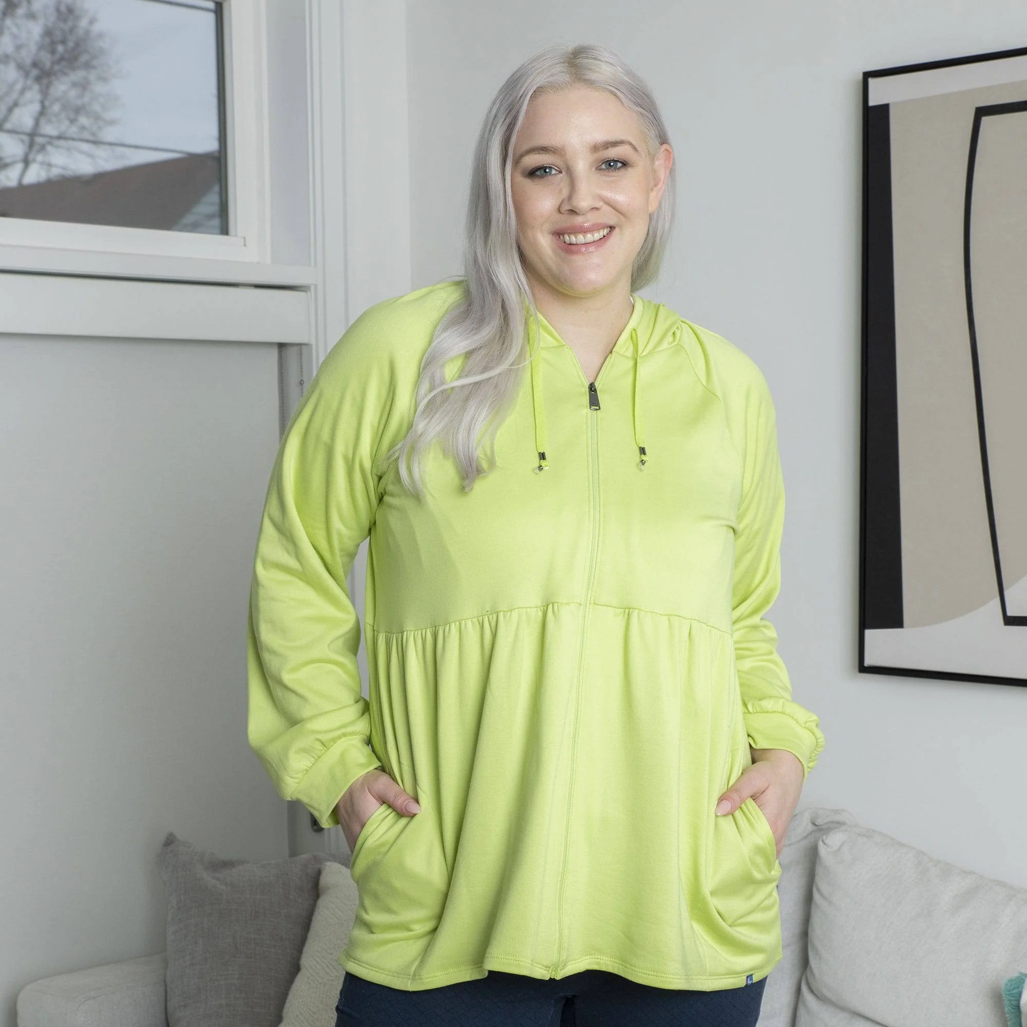 Shimmy Brushed Jersey Zip Up - Image 5