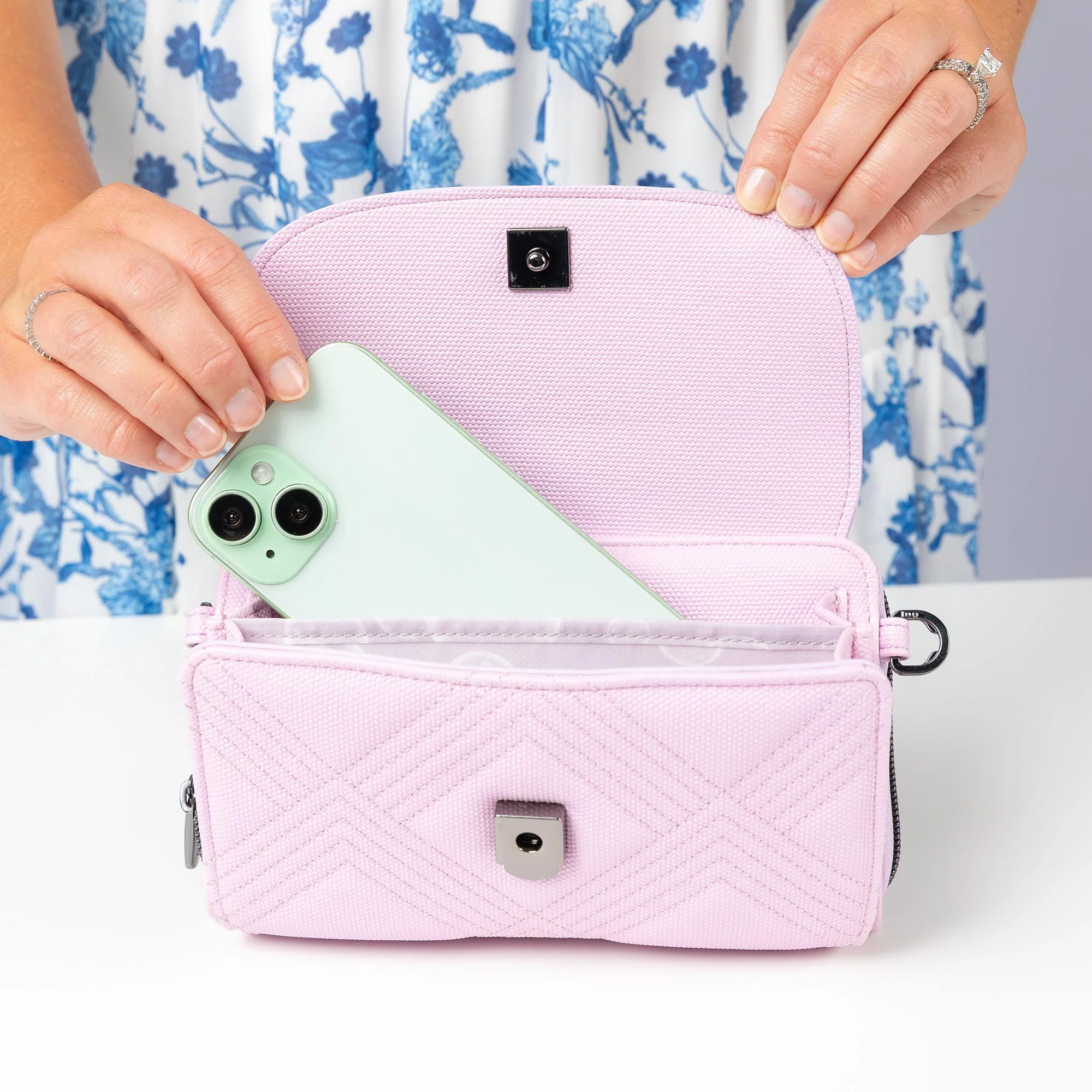 Vault Matte Luxe VL RFID Convertible Crossbody - Image 7